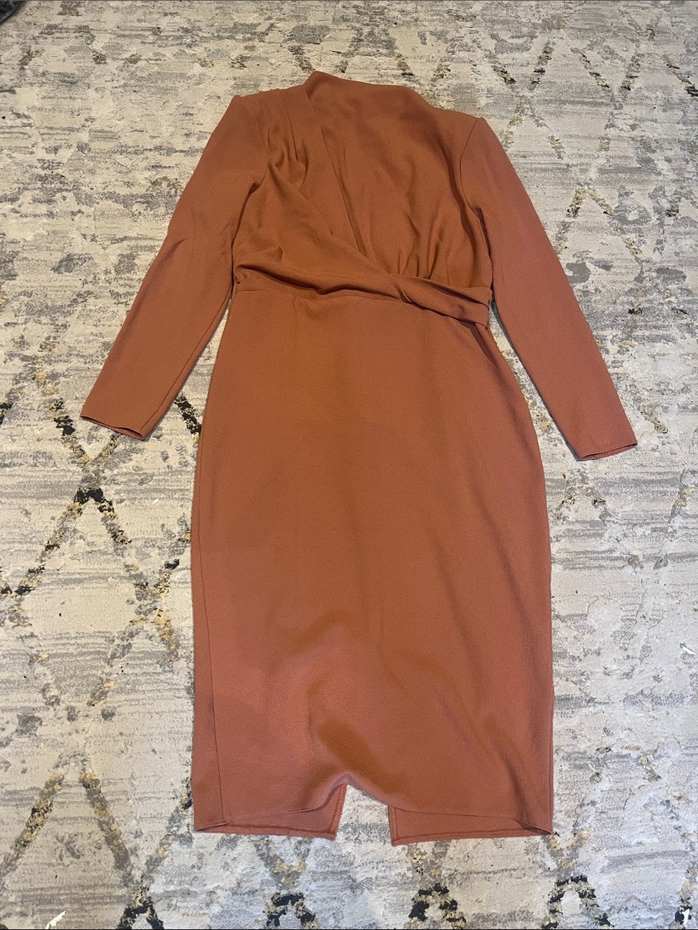 Asos Rust Wrap Midi Dress - Women